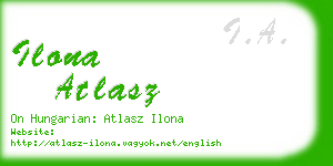 ilona atlasz business card